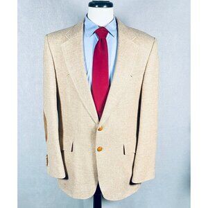 Vintage Miller Western Blazer Mens 42R Beige Sport Coat Cowboy Jacket USA